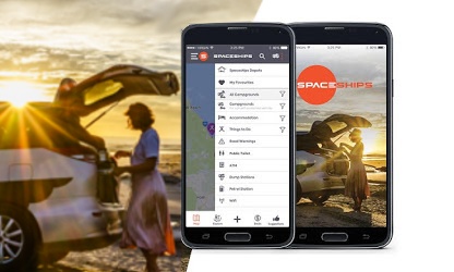 Spaceships free camping app NZ